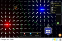 Screenshot of the simulation Charges And Fields_電荷與電場